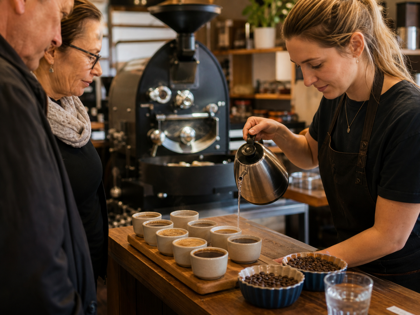 Specialty coffee roastery tasting