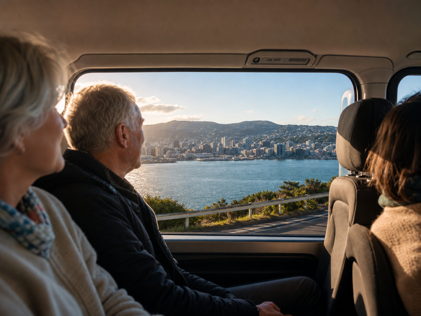 Return journey beside Wellington Harbour